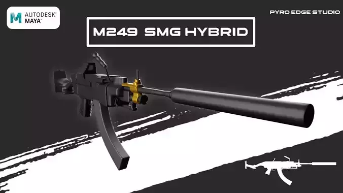 M249 SMG HYBRID FULLY RIGGED