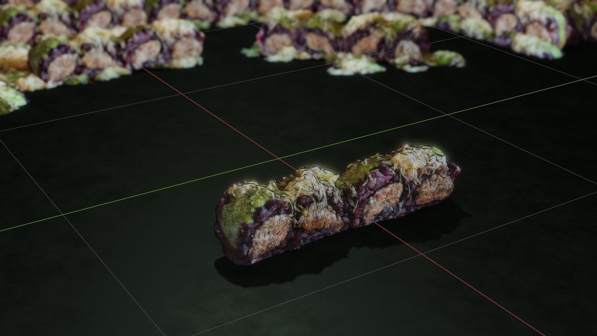 Real 3D scanned special Sushi Roll with Tuna 3D model_45