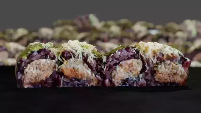Real 3D scanned special Sushi Roll with Tuna 3D model