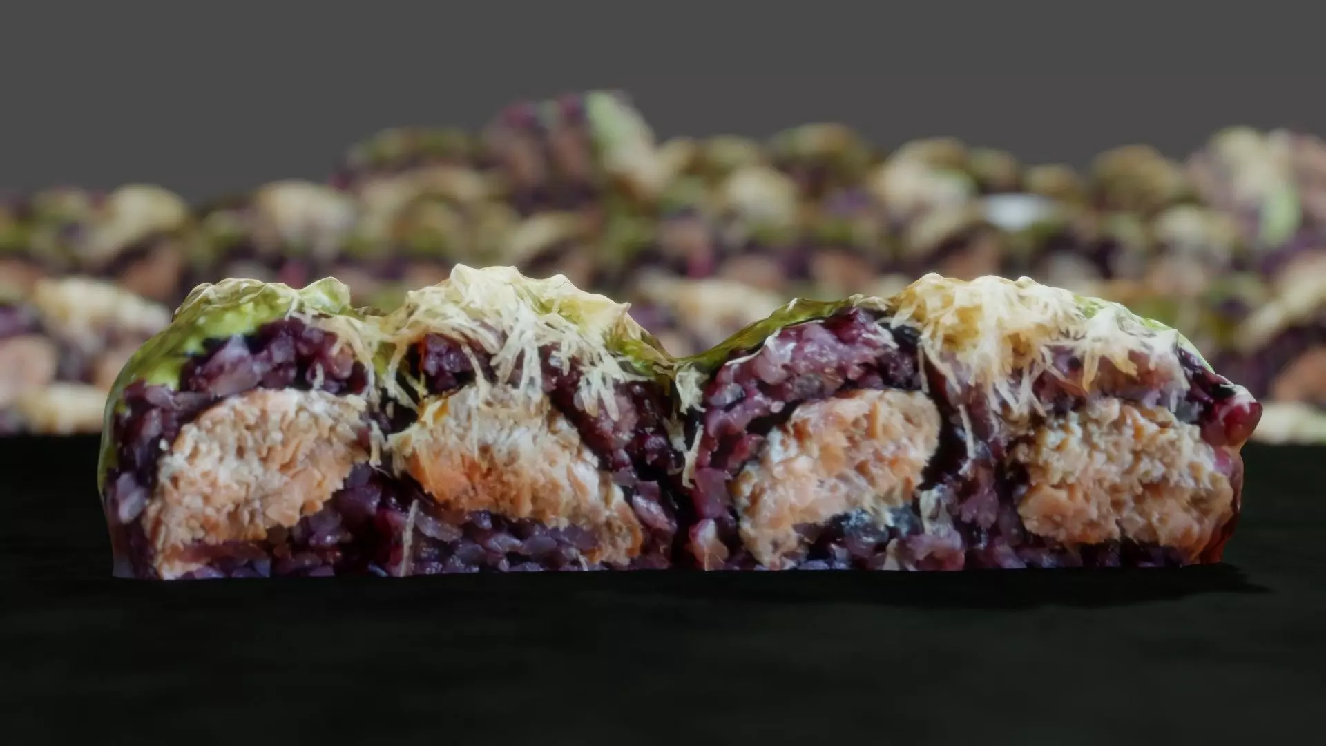 Real 3D scanned special Sushi Roll with Tuna 3D model_0