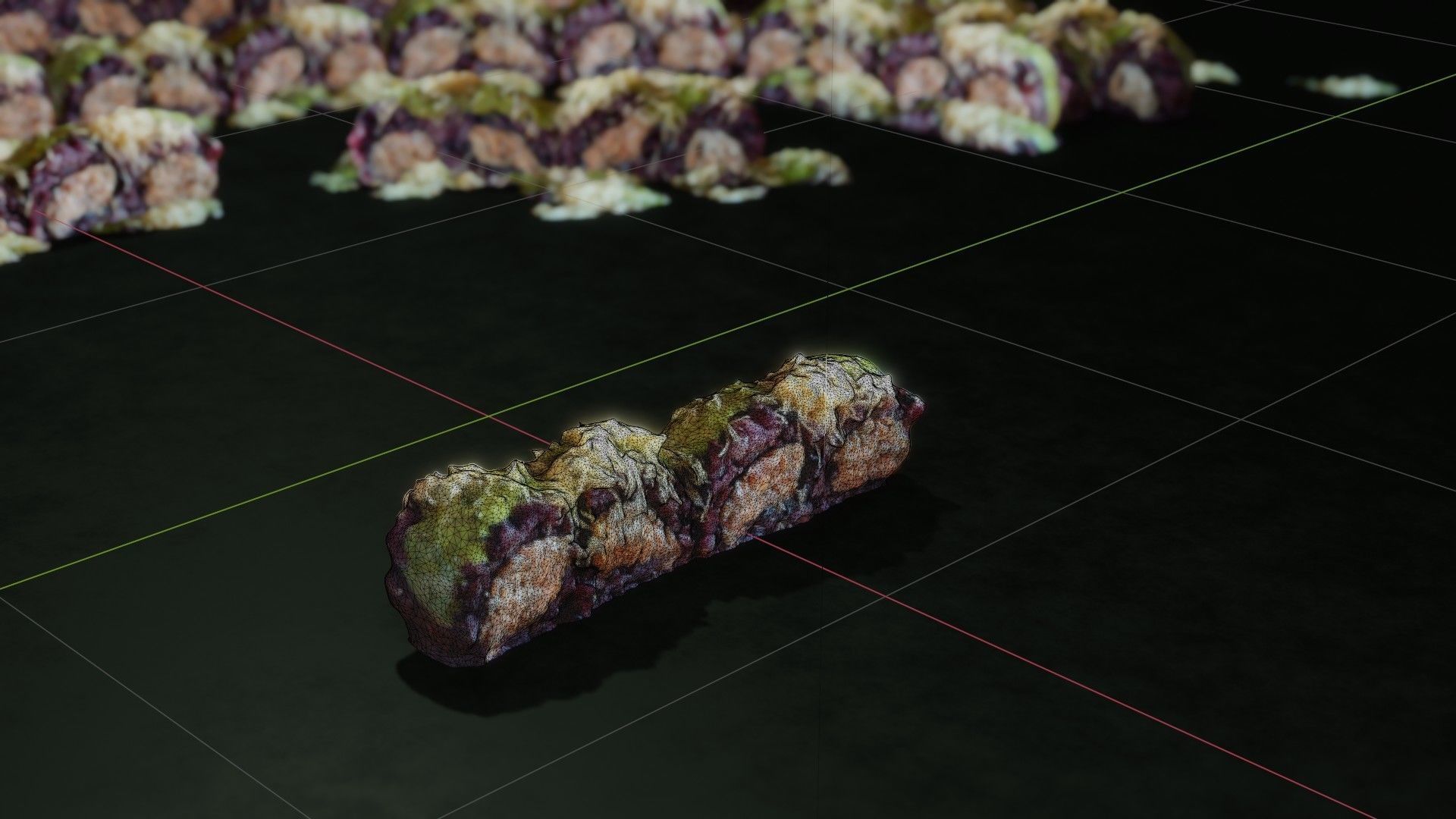 Real 3D scanned special Sushi Roll with Tuna 3D model_29