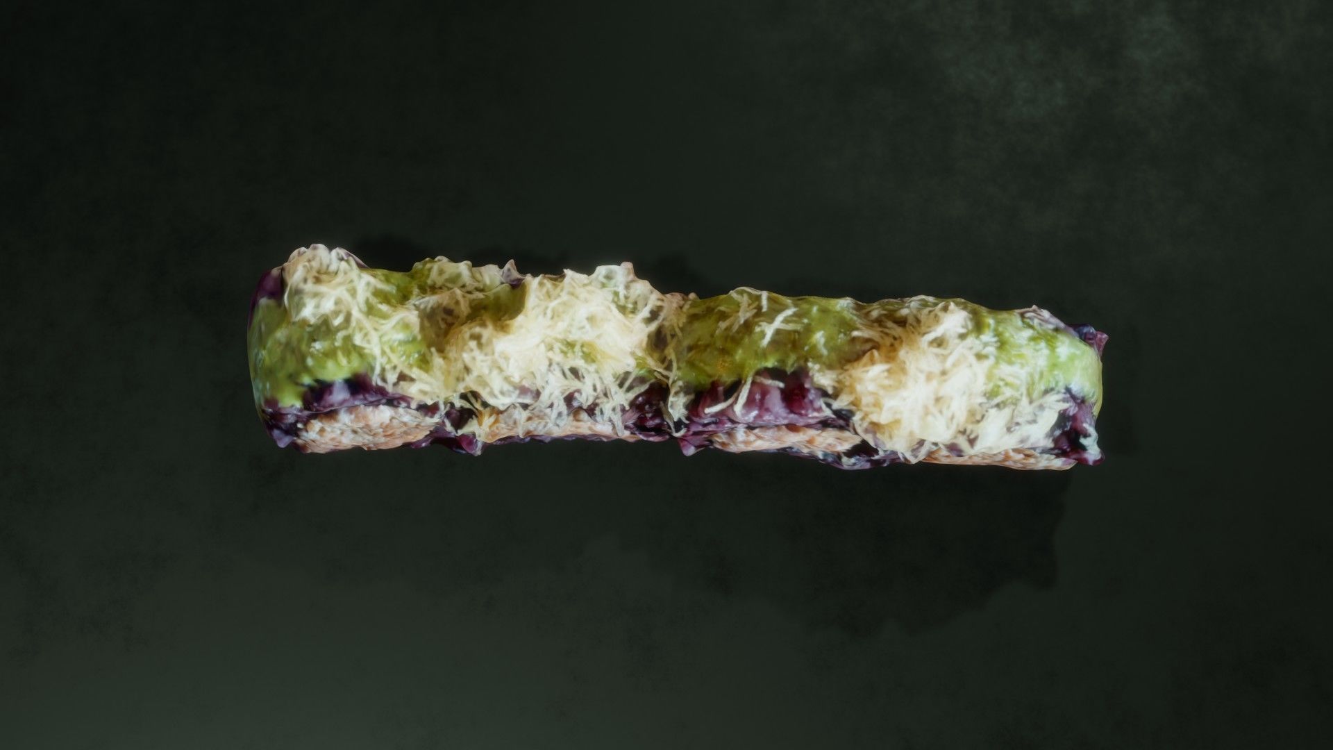 Real 3D scanned special Sushi Roll with Tuna 3D model_4