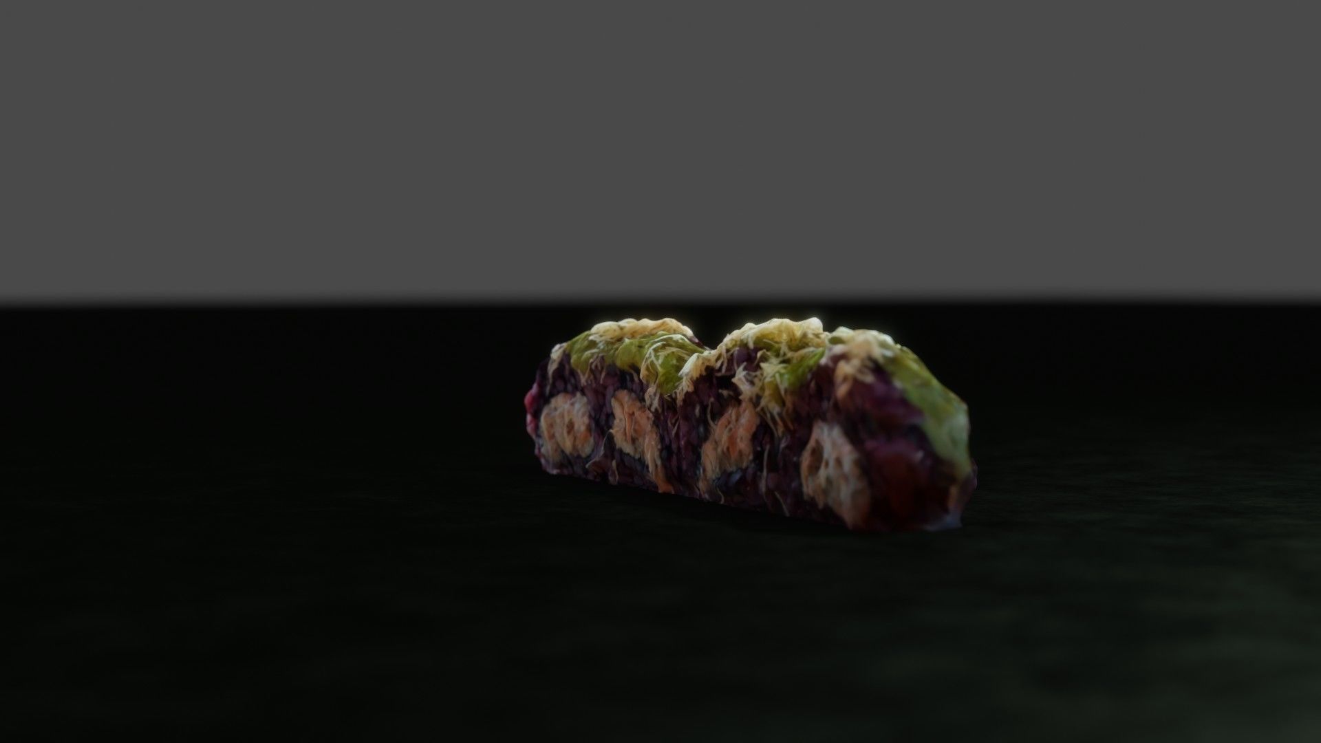 Real 3D scanned special Sushi Roll with Tuna 3D model_21