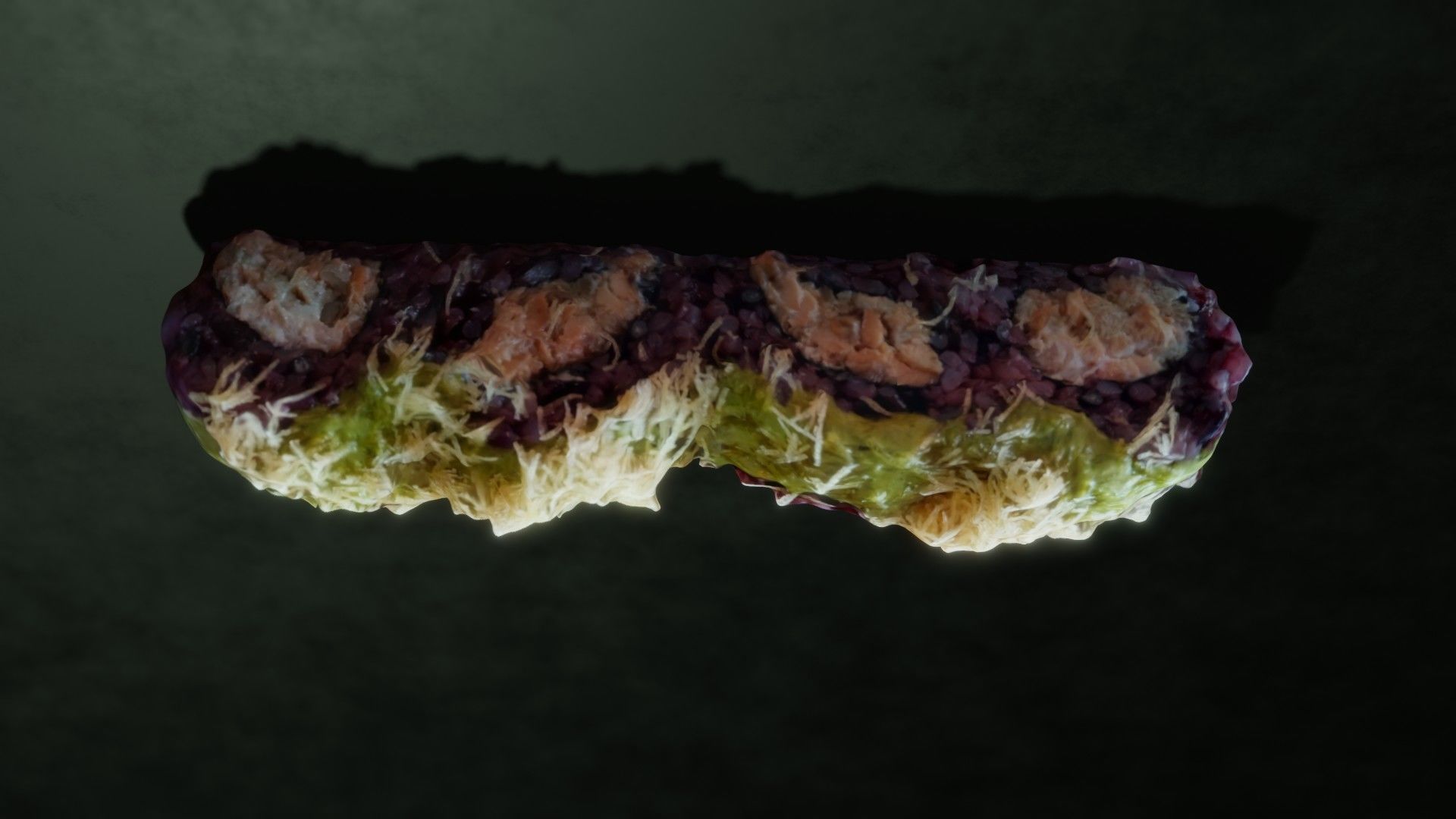 Real 3D scanned special Sushi Roll with Tuna 3D model_19