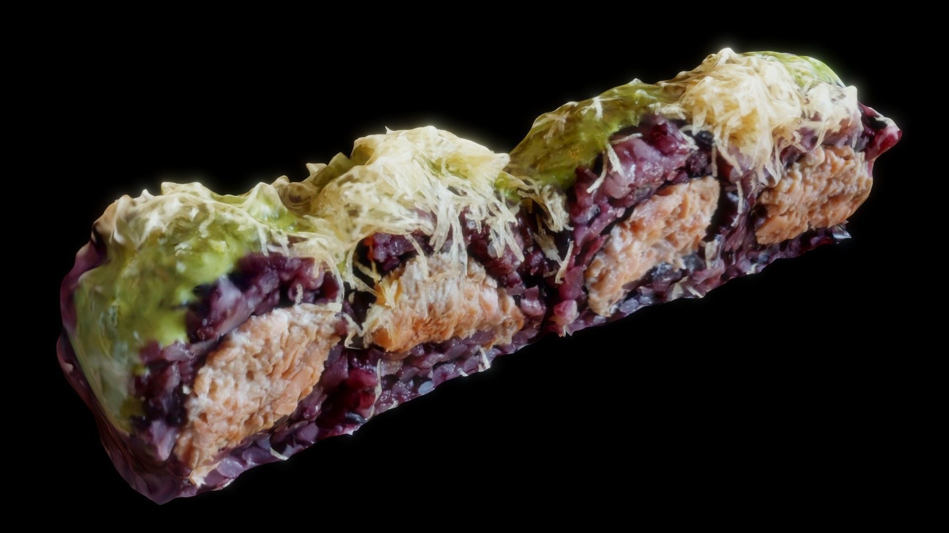 Real 3D scanned special Sushi Roll with Tuna 3D model_2