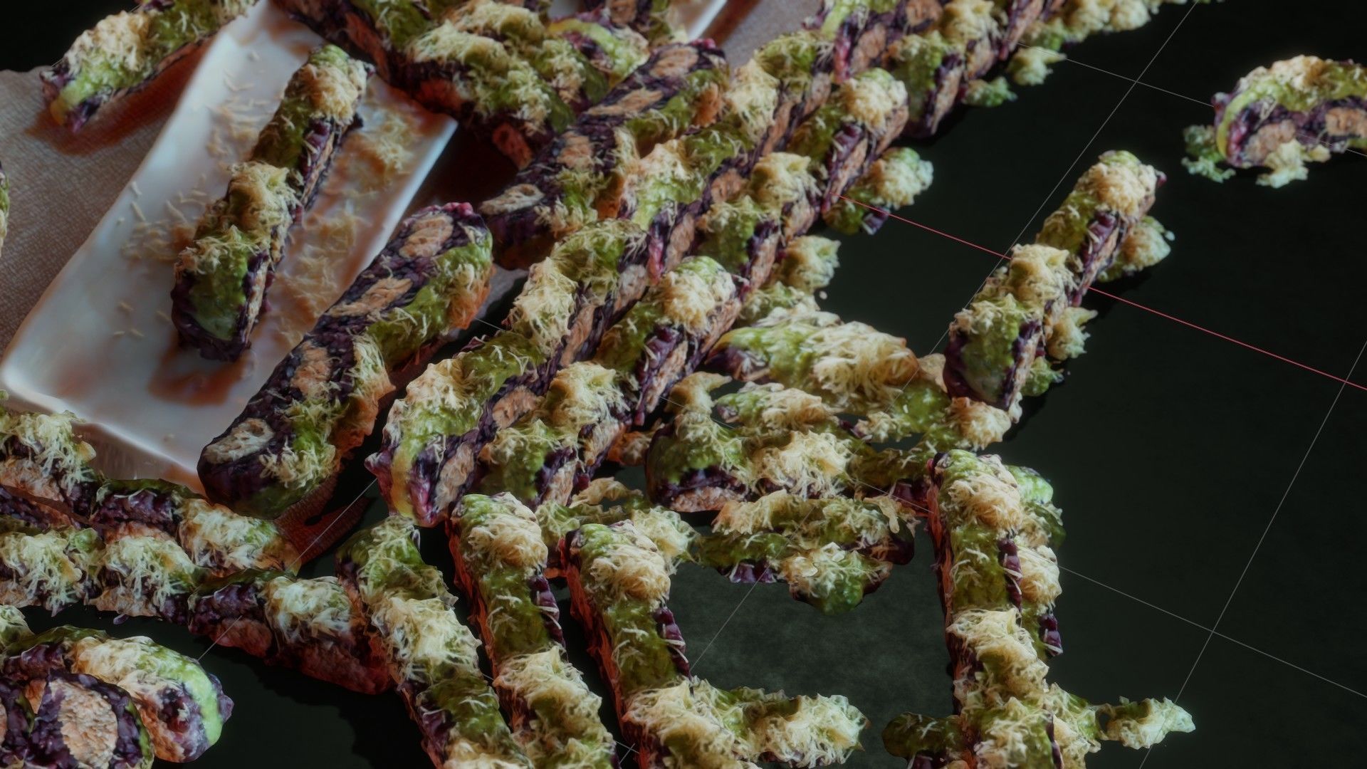 Real 3D scanned special Sushi Roll with Tuna 3D model_40