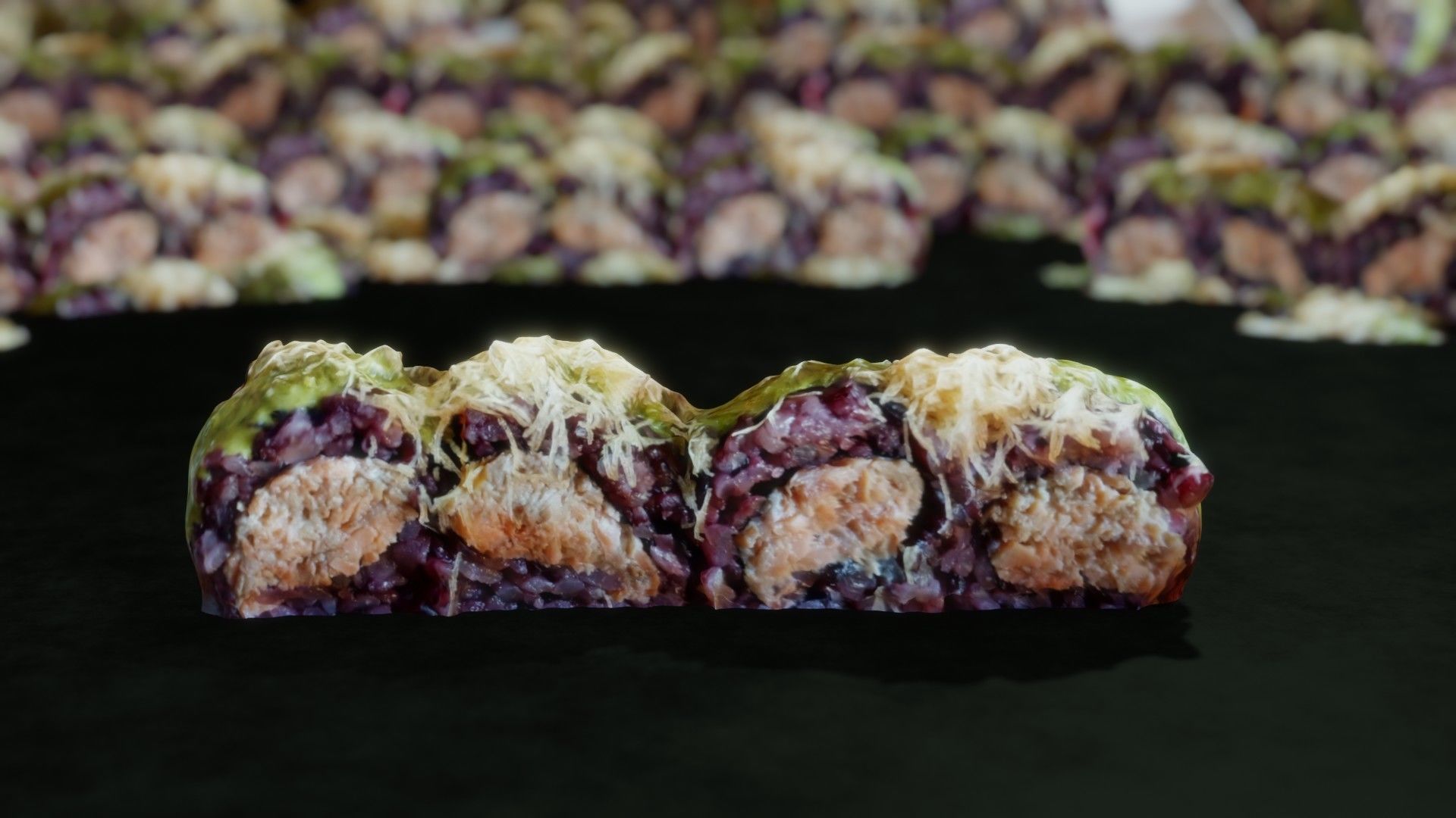 Real 3D scanned special Sushi Roll with Tuna 3D model_11