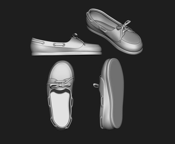 5 3D model flip flops moccasins slippers shoelaces 3D model