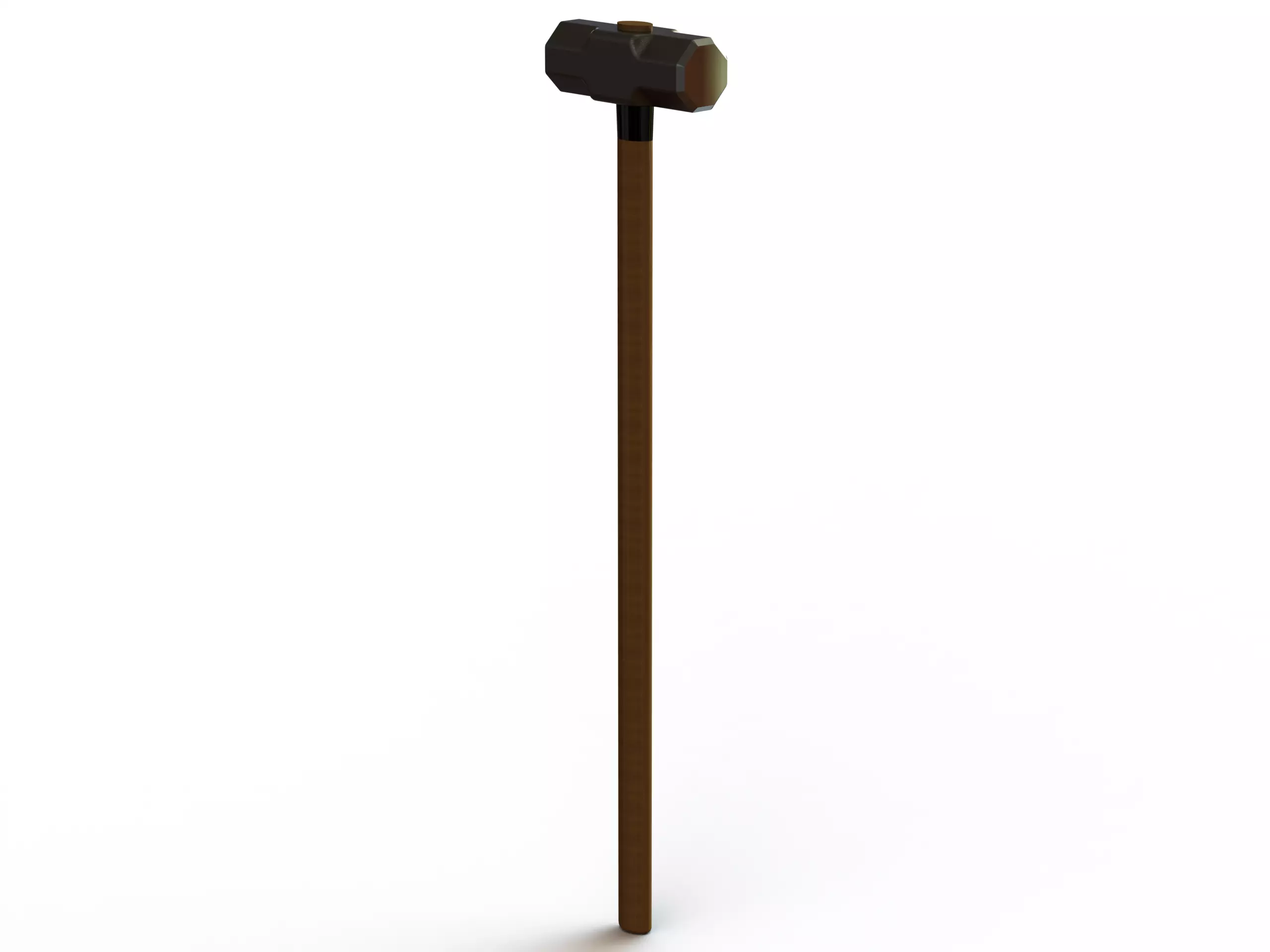 Sledge Hammer with Wooden Handle 3D model_0