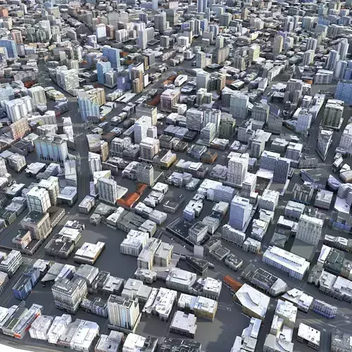 City 80 Low-poly 3D model