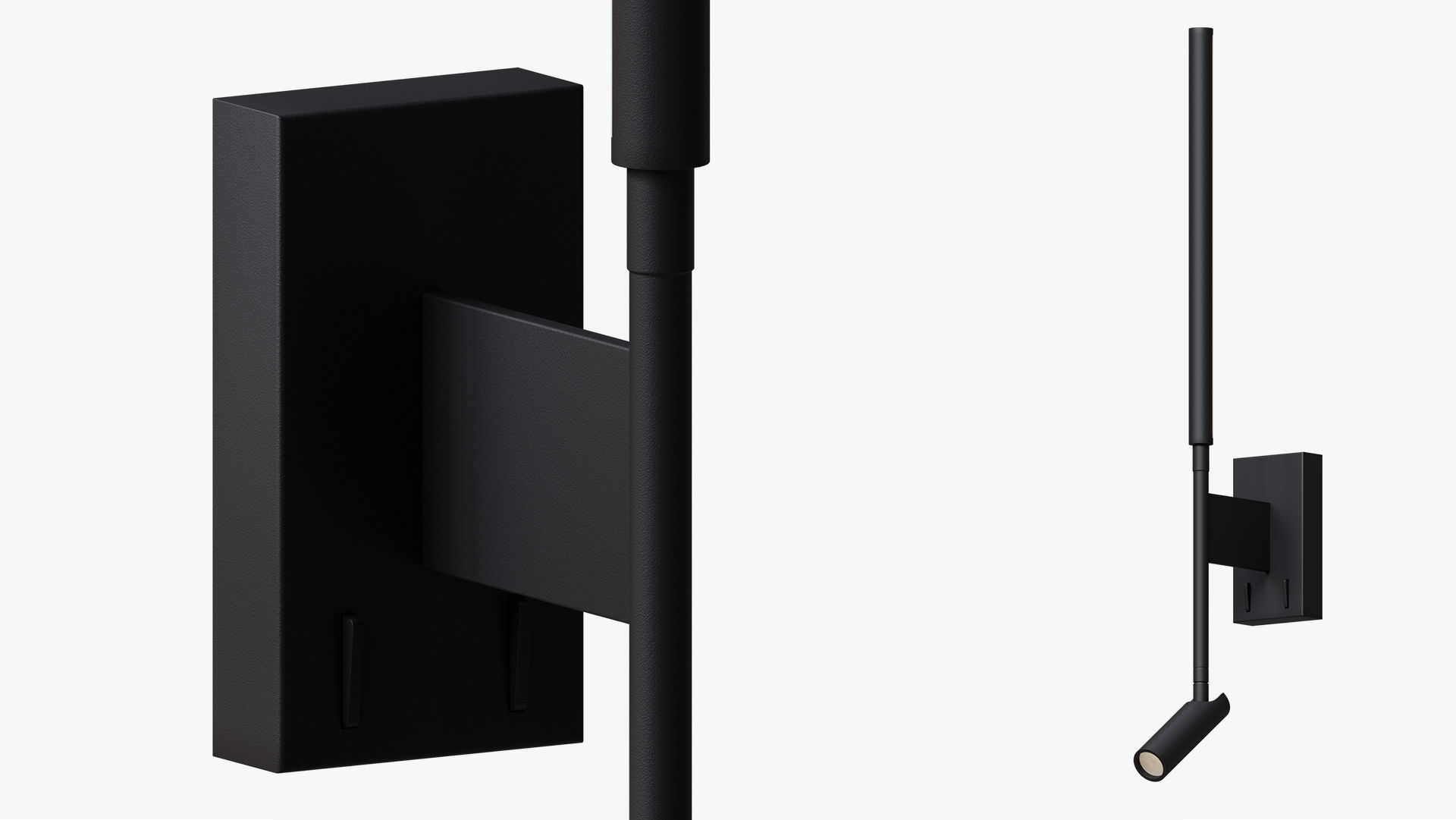 One Light 65144BW Reading Spots Aluminium 3D model_3