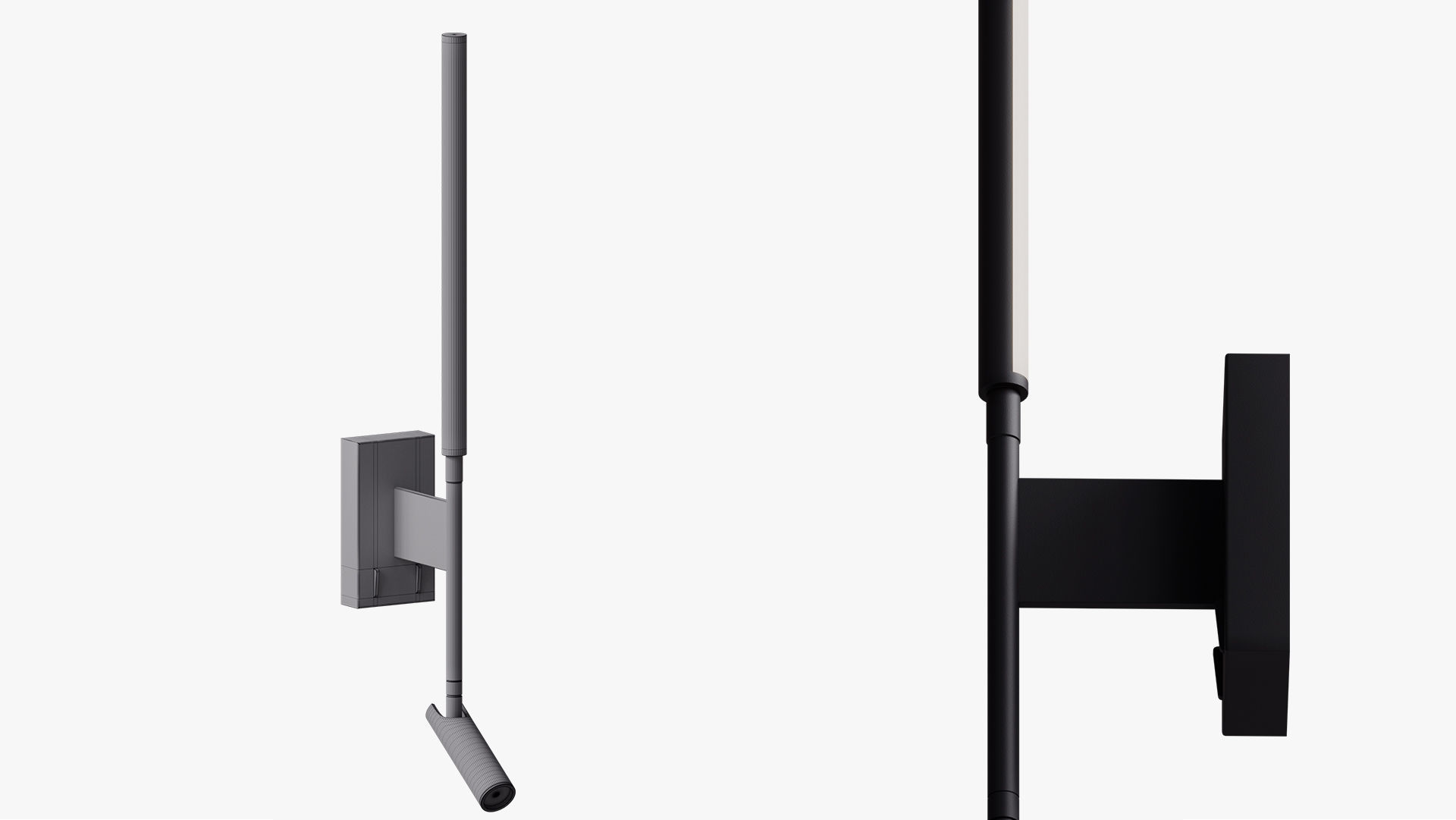 One Light 65144BW Reading Spots Aluminium 3D model_5