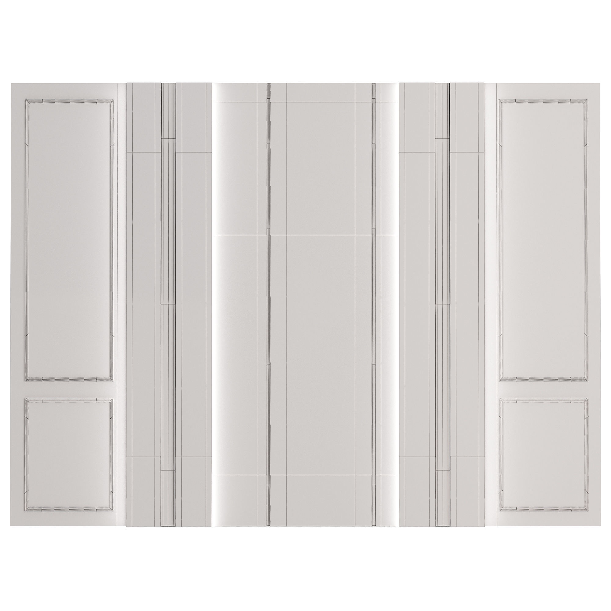 Wall panels 018 3D model_2
