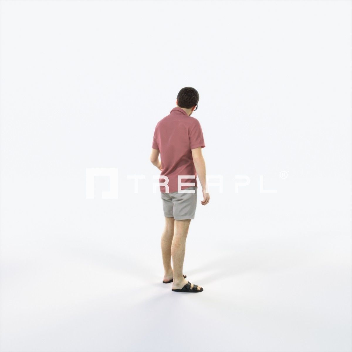 Veracity 17I Explaining Couple Summer Casual Man Low-poly 3D model_3
