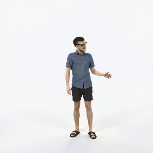 Veracity 17F Explaining Couple Summer Casual Man Low-poly 3D model