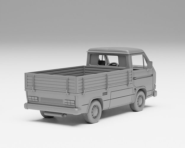 VW T3 Doka- H0 scale van model kit 3D print model 7