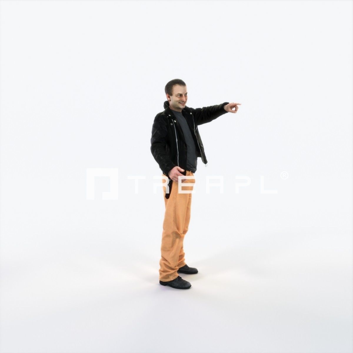 Victory 08L Couple Casual Man Low-poly 3D model_2