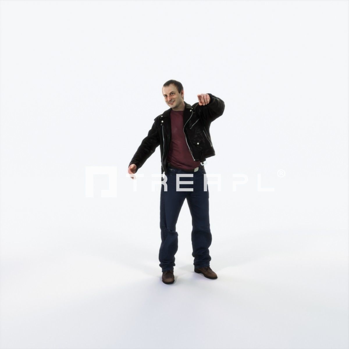 Victory 08J Couple Casual Man Low-poly 3D model_1