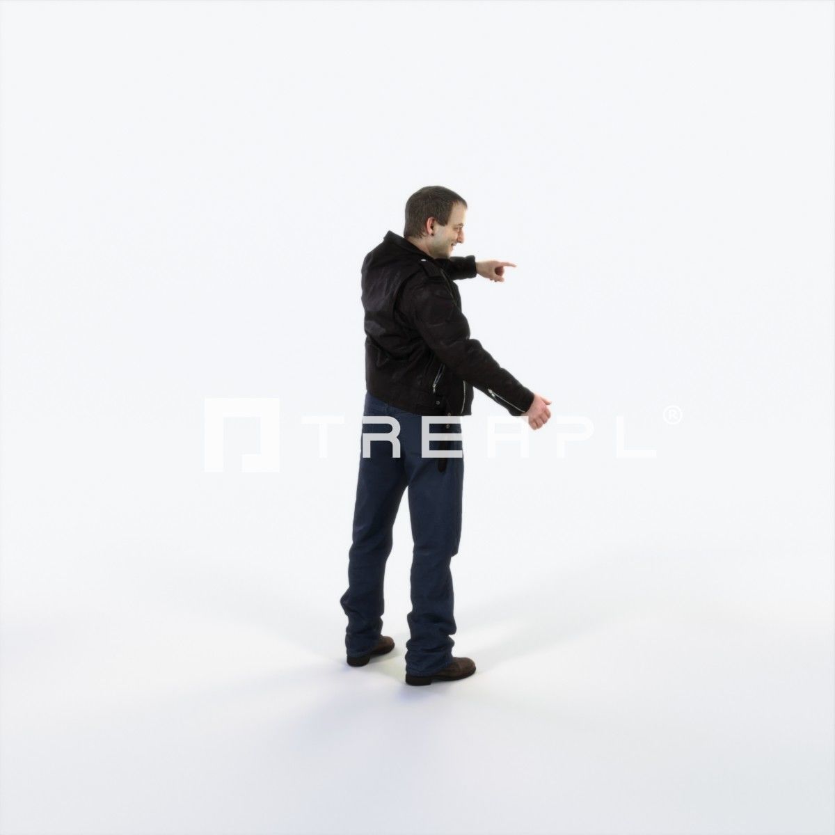 Victory 08J Couple Casual Man Low-poly 3D model_3