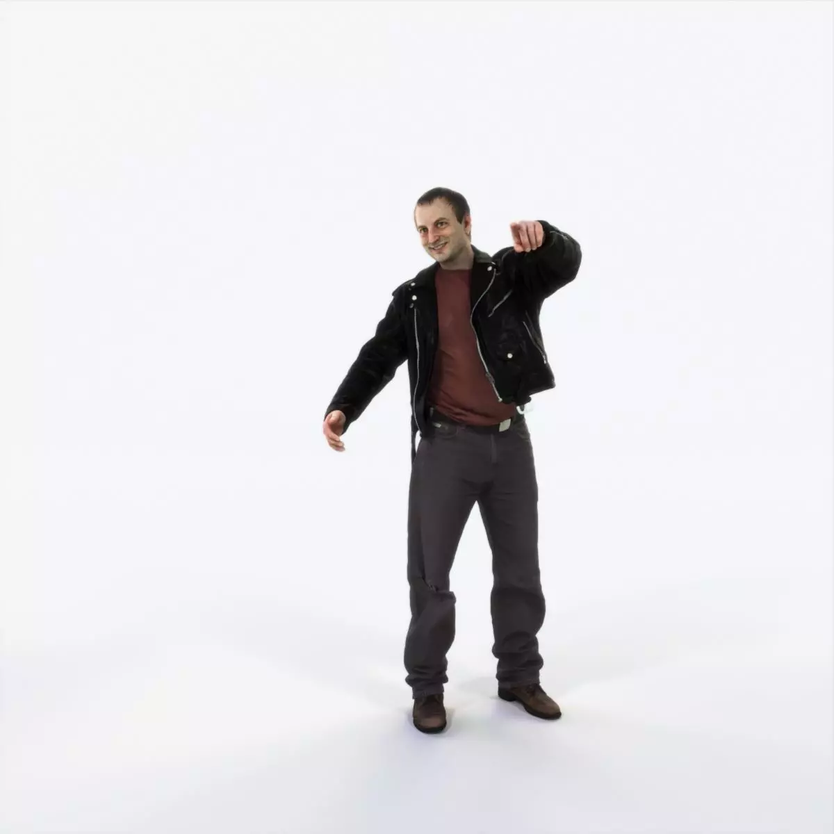 Victory 08F Couple Casual Man Low-poly 3D model_0