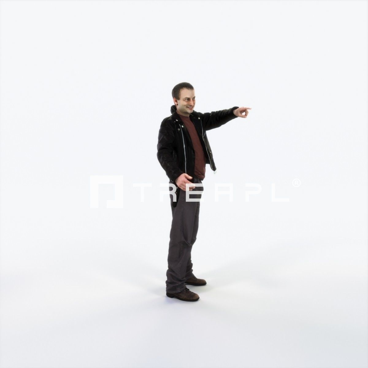 Victory 08F Couple Casual Man Low-poly 3D model_2