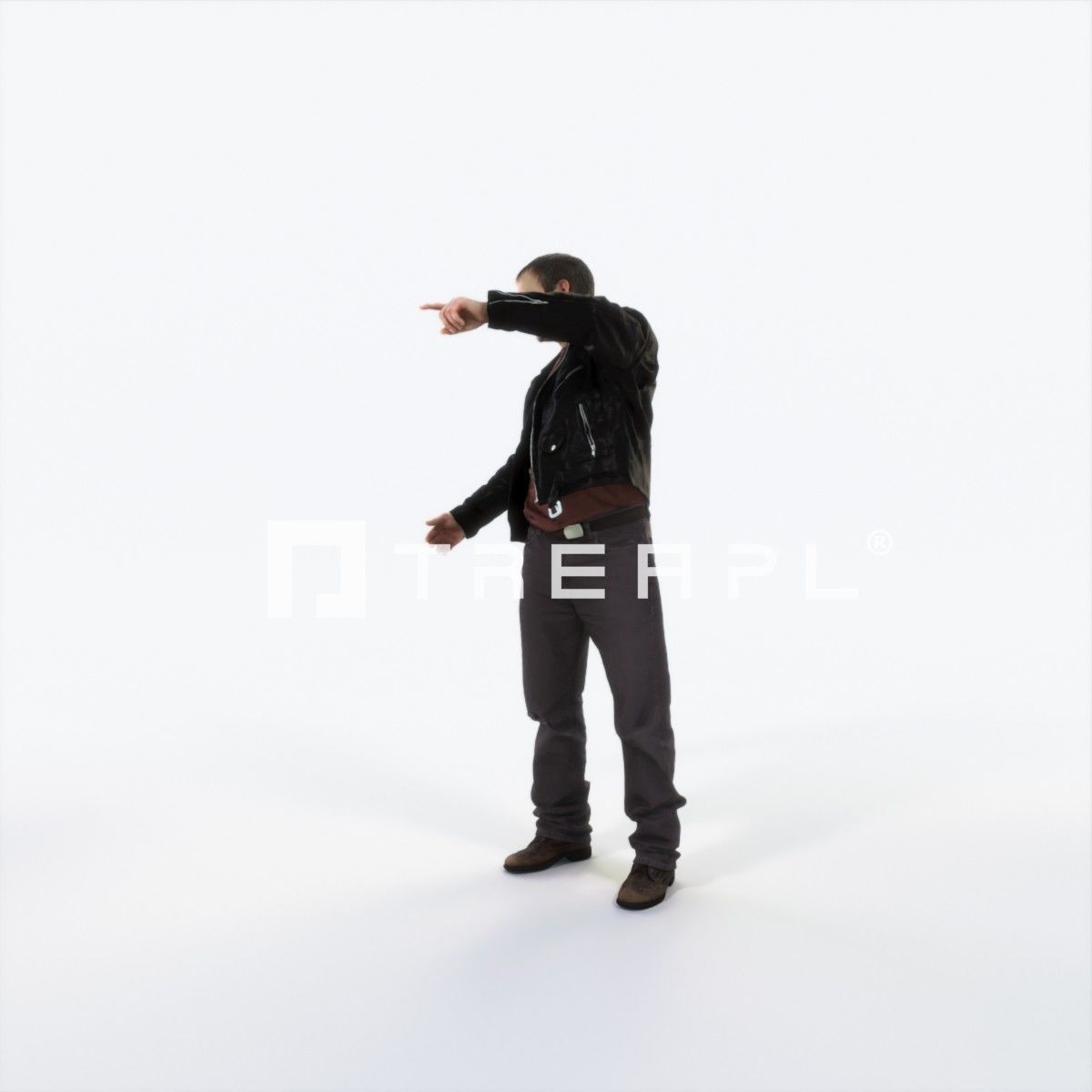 Victory 08F Couple Casual Man Low-poly 3D model_6