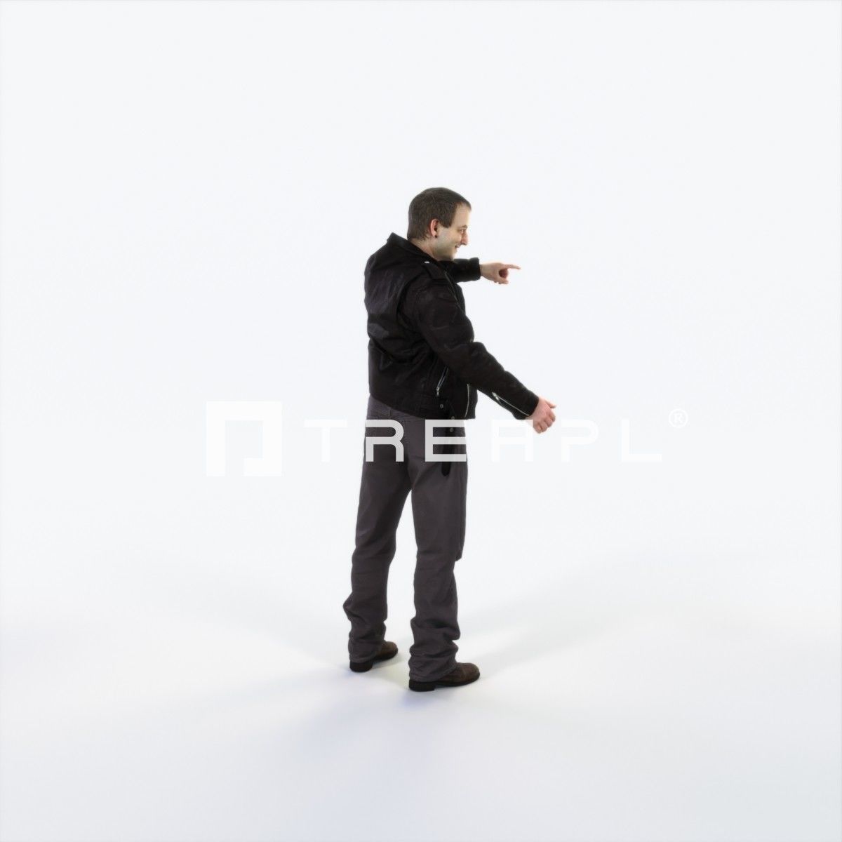 Victory 08F Couple Casual Man Low-poly 3D model_3