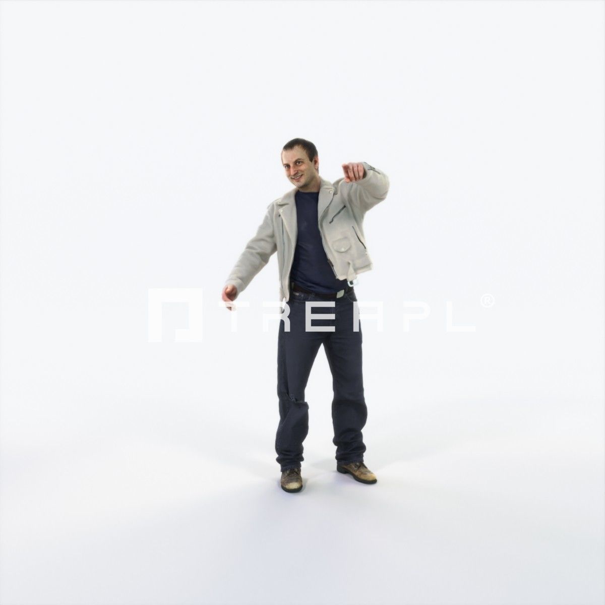 Victory 08E Couple Casual Man Low-poly 3D model_1