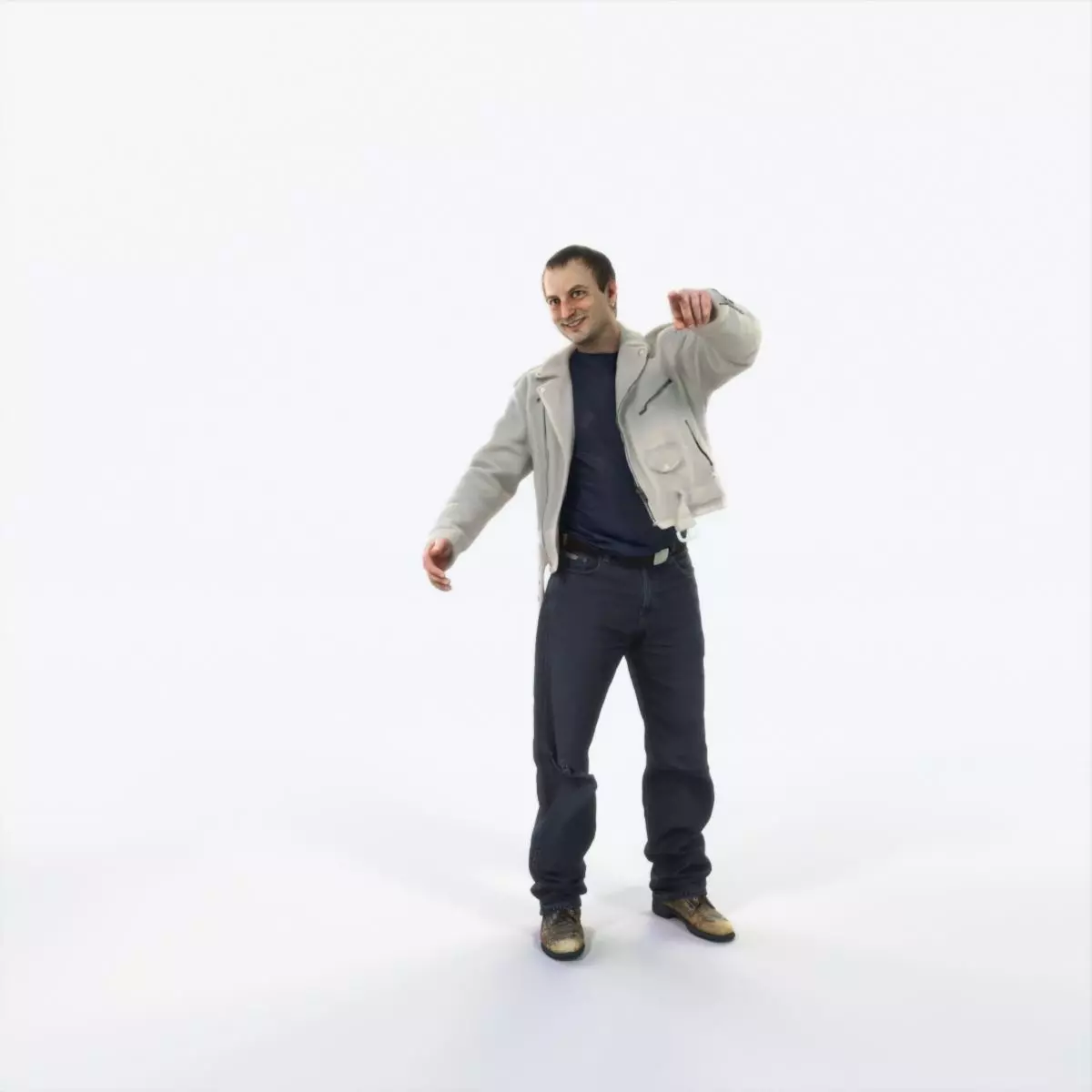 Victory 08E Couple Casual Man Low-poly 3D model_0