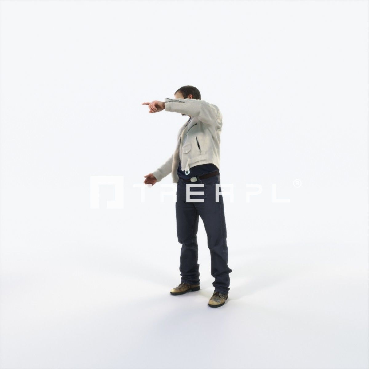 Victory 08E Couple Casual Man Low-poly 3D model_6