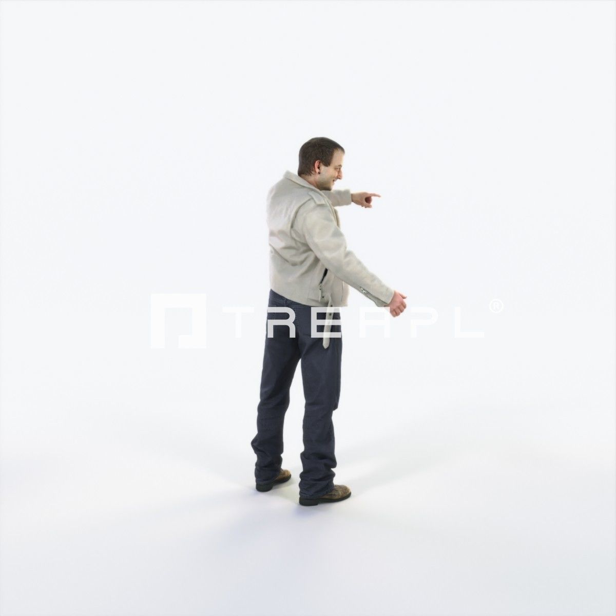 Victory 08E Couple Casual Man Low-poly 3D model_3