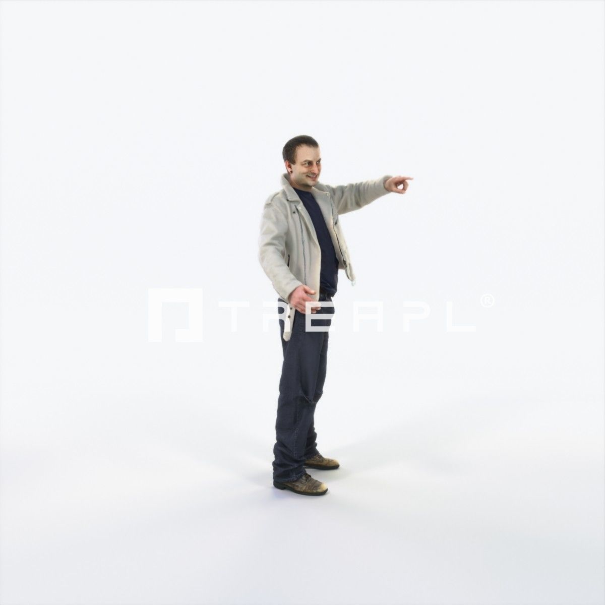 Victory 08E Couple Casual Man Low-poly 3D model_2