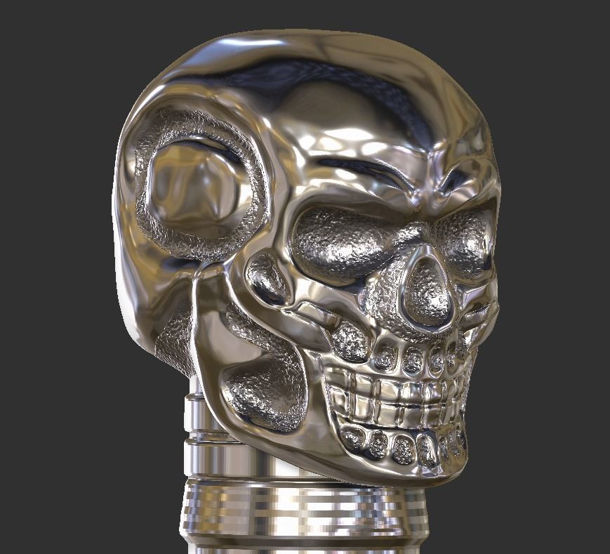 Skull Handle GHOST AGAIN - DEPECHE MODE 3D print model_1
