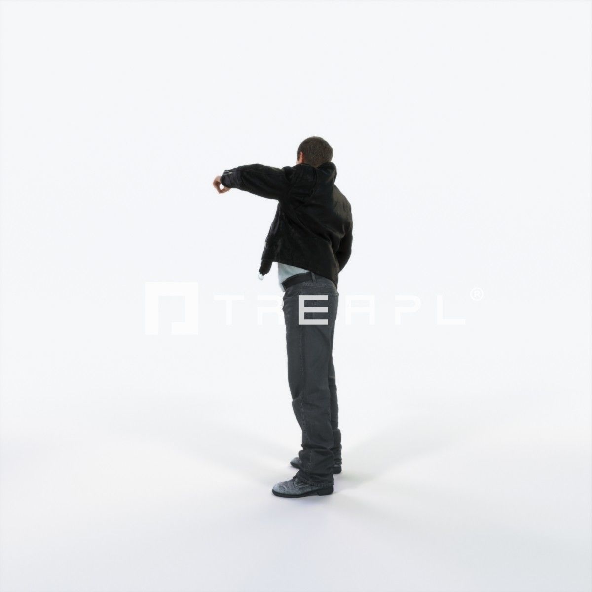 Victory 08C Couple Casual Man Low-poly 3D model_5