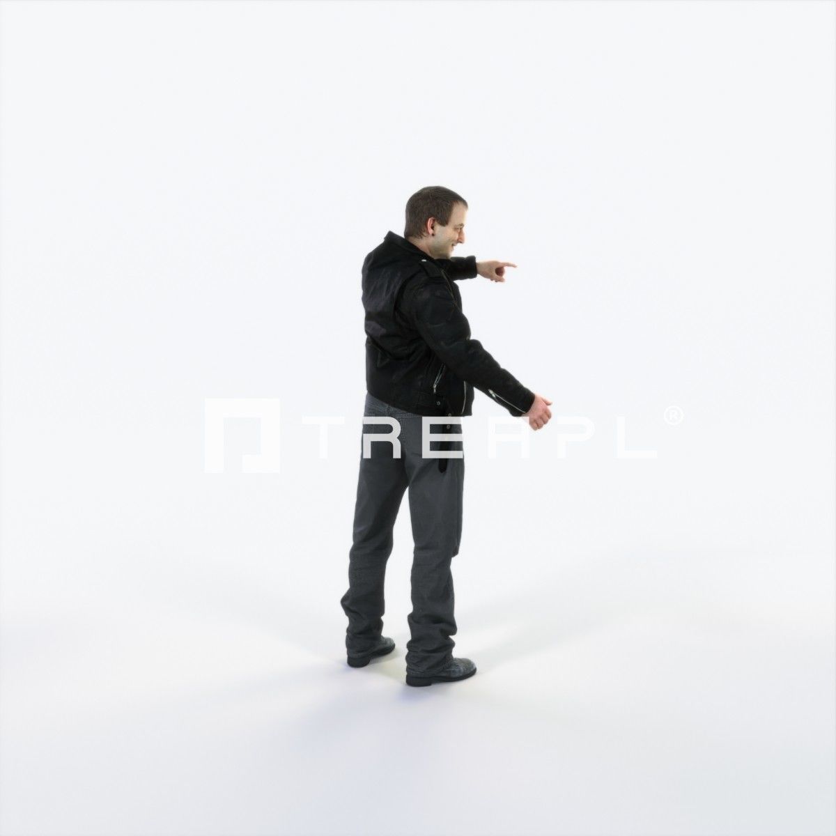 Victory 08C Couple Casual Man Low-poly 3D model_3