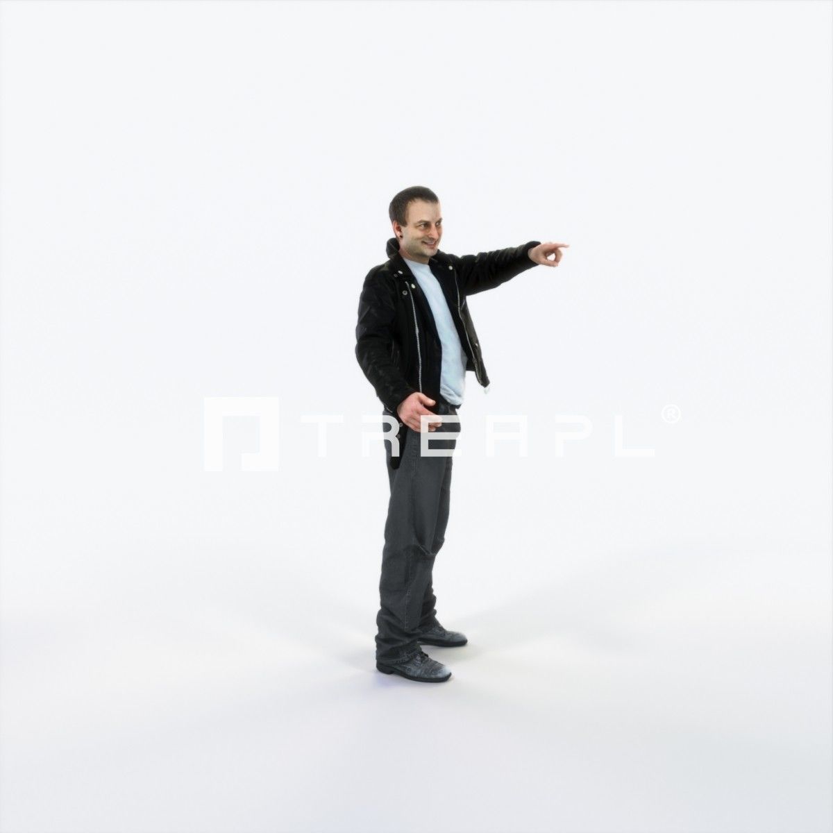 Victory 08C Couple Casual Man Low-poly 3D model_2