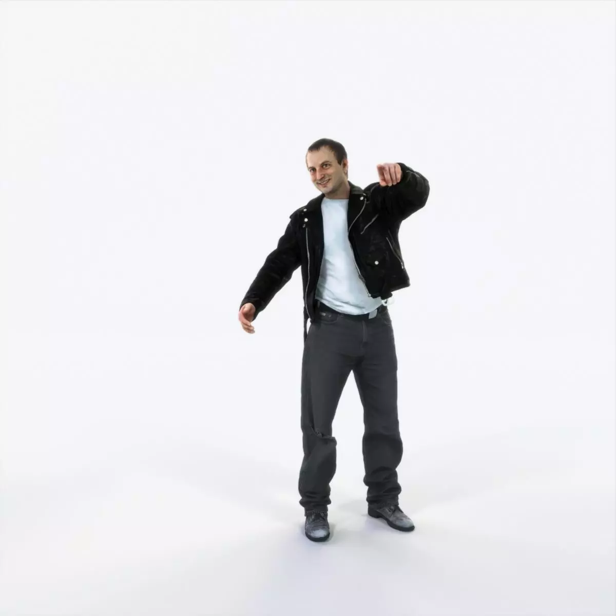 Victory 08C Couple Casual Man Low-poly 3D model_0