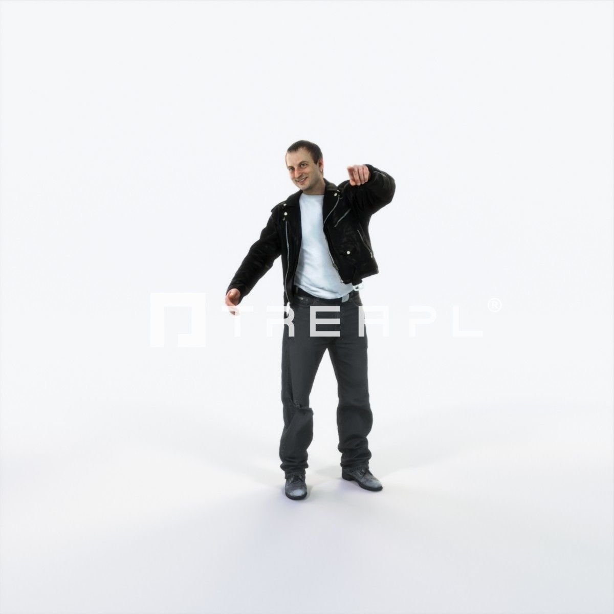 Victory 08C Couple Casual Man Low-poly 3D model_1