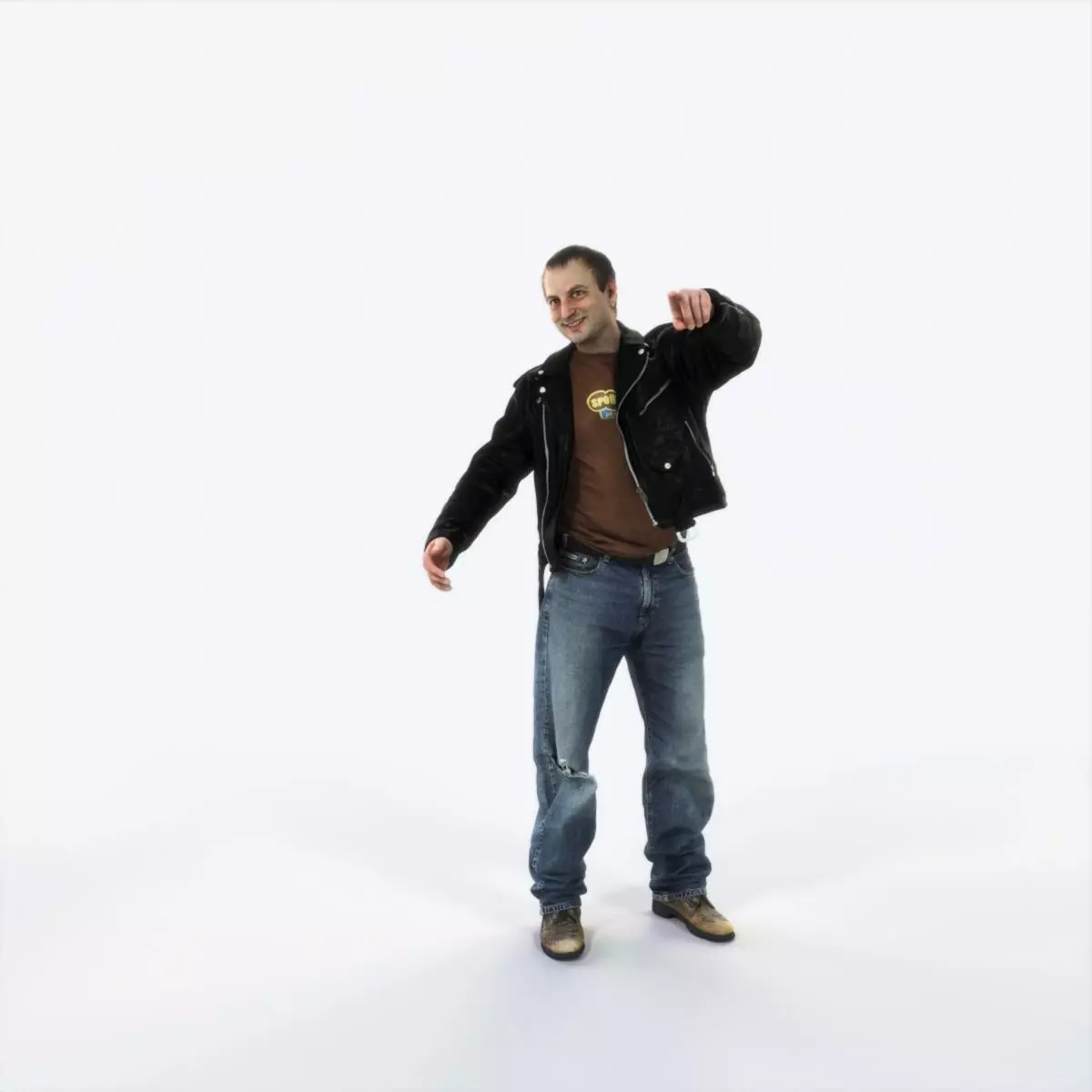 Victory 08A Couple Casual Man Low-poly 3D model_0