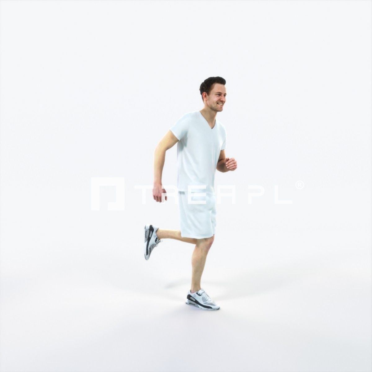 Virtue 02M Running Jogging Football Sports Man Low-poly 3D model_2