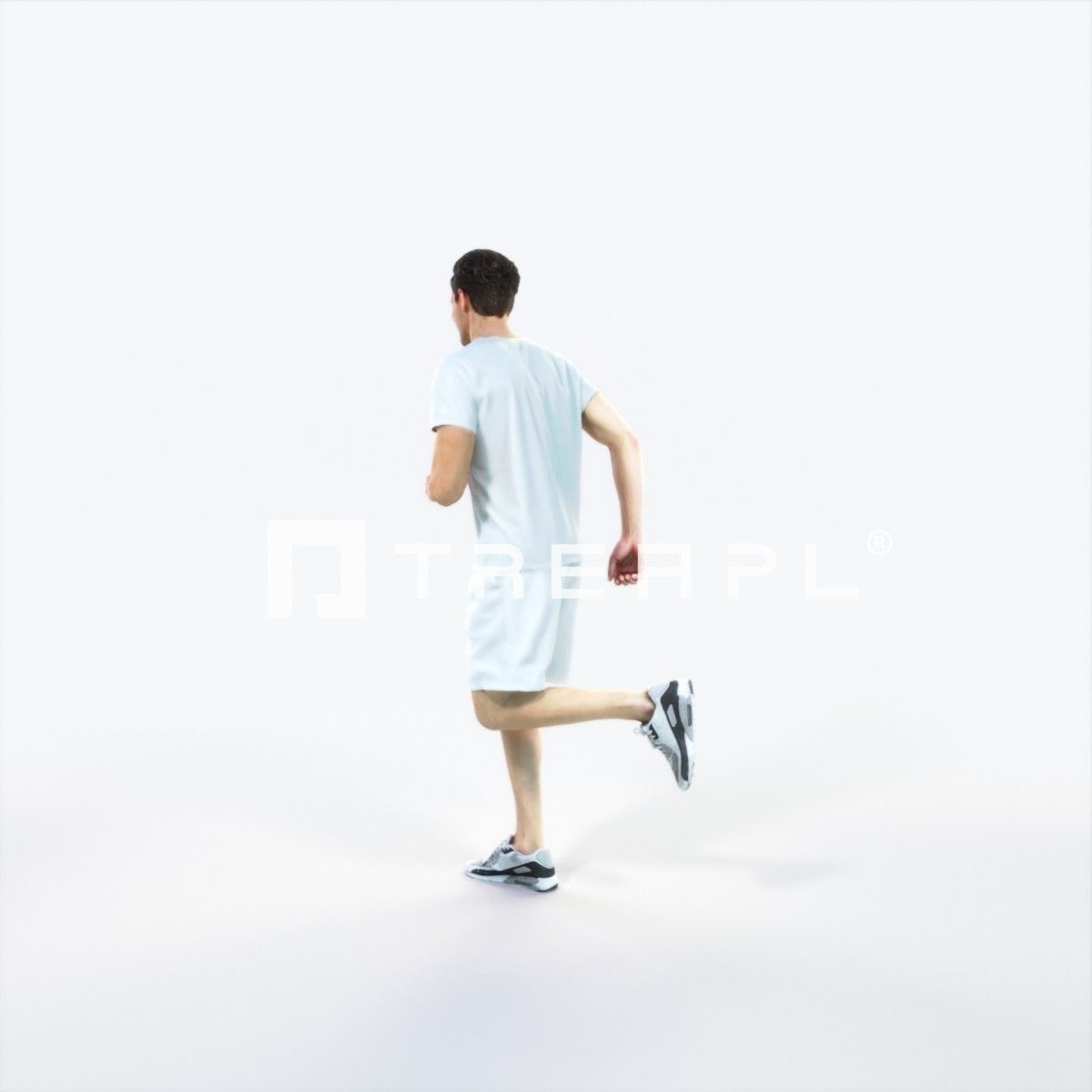 Virtue 02M Running Jogging Football Sports Man Low-poly 3D model_5