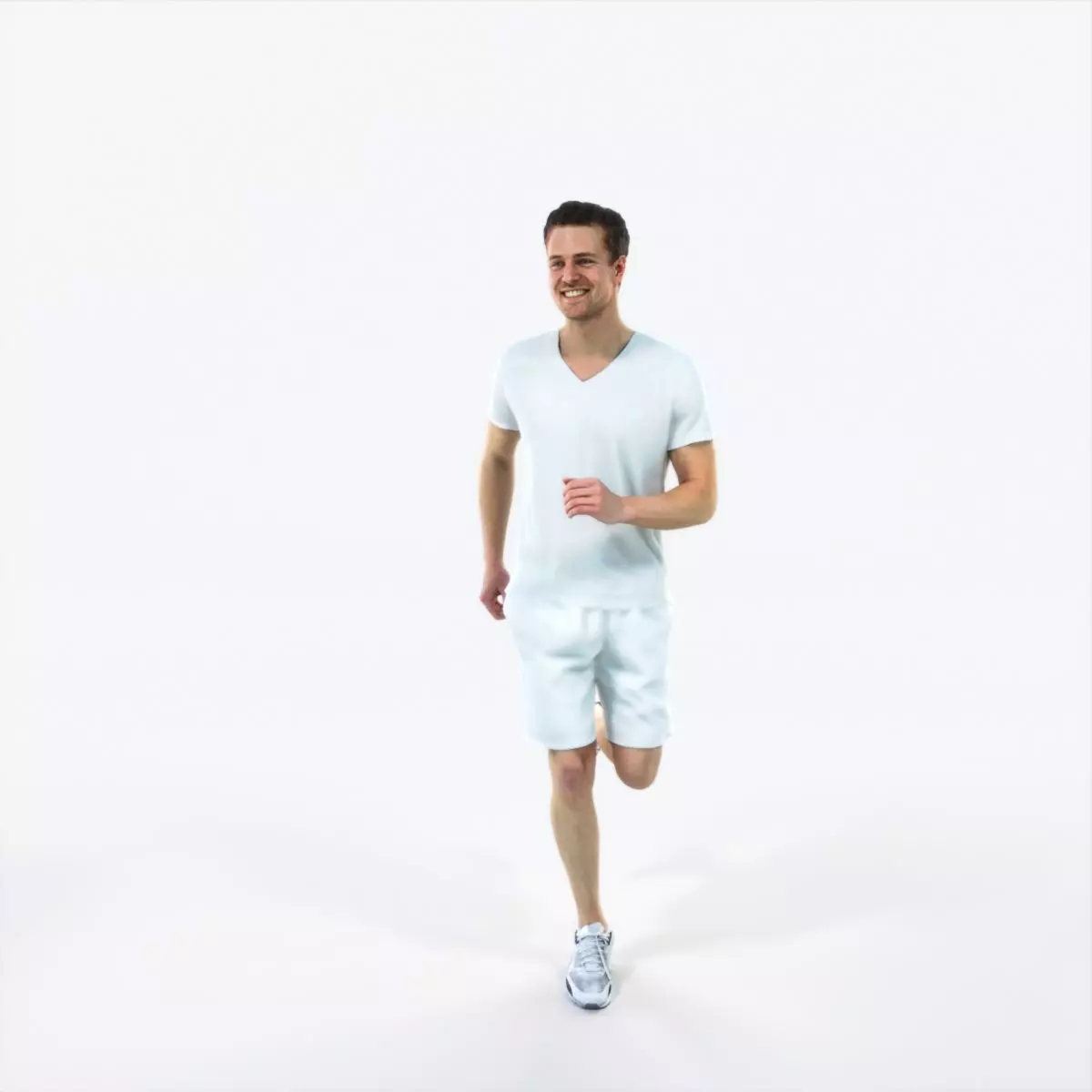 Virtue 02M Running Jogging Football Sports Man Low-poly 3D model_0
