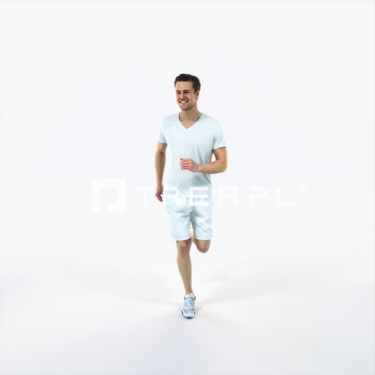 Virtue 02M Running Jogging Football Sports Man Low-poly 3D model_1