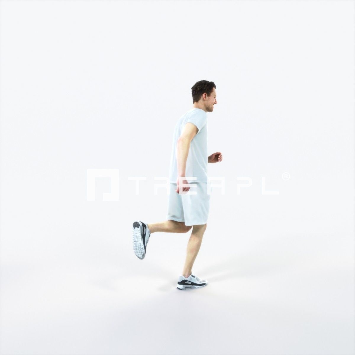 Virtue 02M Running Jogging Football Sports Man Low-poly 3D model_3