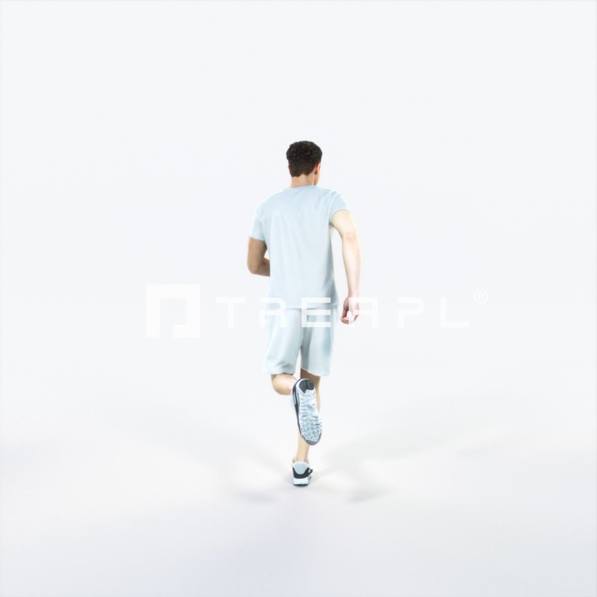 Virtue 02M Running Jogging Football Sports Man Low-poly 3D model_4