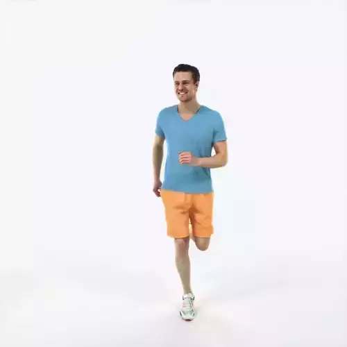 Virtue 02K Running Jogging Football Sports Man Low-poly 3D model