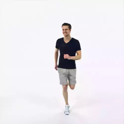 Virtue 02J Running Jogging Football Sports Man Low-poly 3D model