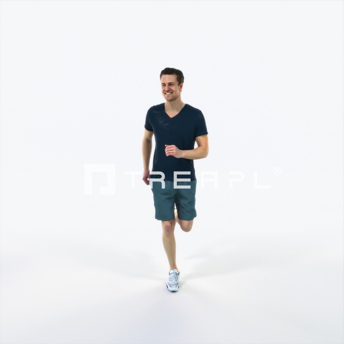 Virtue 02I Running Jogging Football Sports Man Low-poly 3D model_1