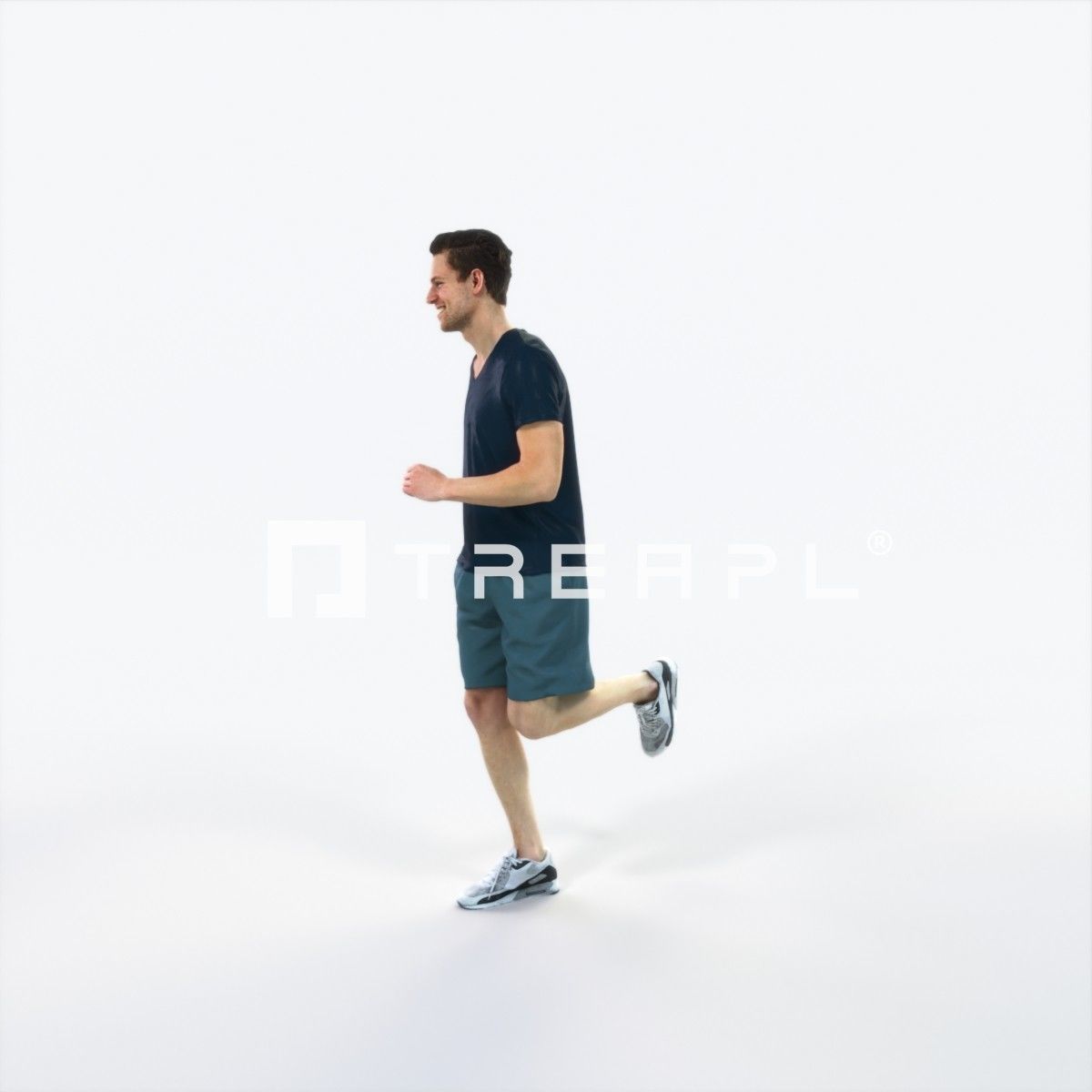 Virtue 02I Running Jogging Football Sports Man Low-poly 3D model_6