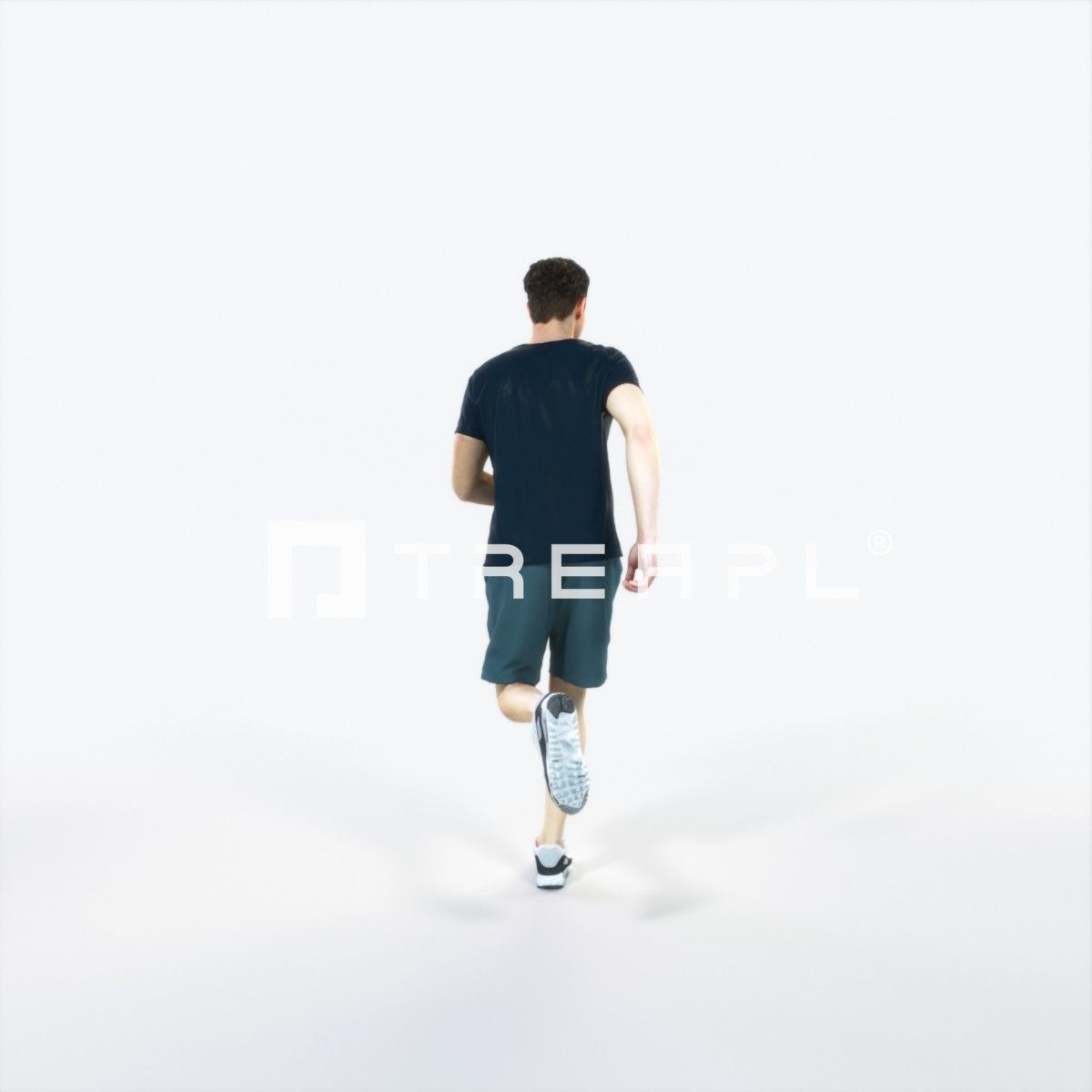 Virtue 02I Running Jogging Football Sports Man Low-poly 3D model_4